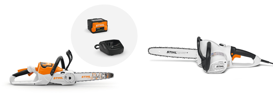 Maquinaria a batería vs gasolina